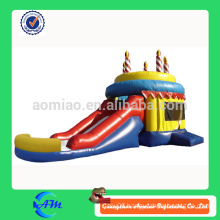 birthday cake kids gift inflatable bouncer slide inflatable combo birthday gift